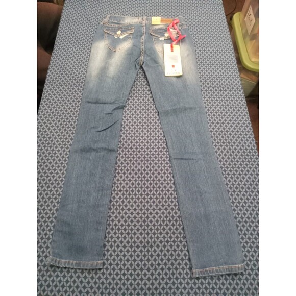 WAIST 31 INCHES SIZE 11 SKINNY JEANS STRETCH DENIM BLUE  11-2 CH277 SZ11 - Picture 9 of 11